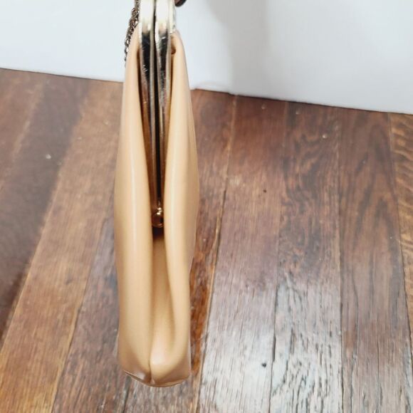 Vintage Tan Metal Chain Link Mini Formal Purse - Picture 9 of 13